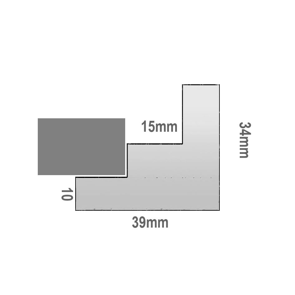 Caisse Escalier - Noir texturé - 1cm