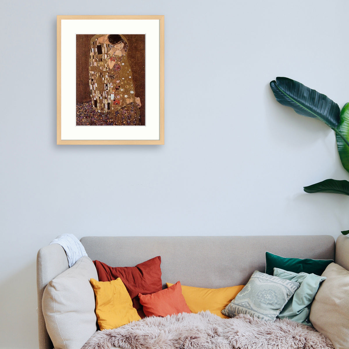 Klimt - Le baiser Le Cadre Décoration intérieure Tableaux cadre bois affiche poster oeuvre d'art rapport qualité prix pas cher peintre célèbre