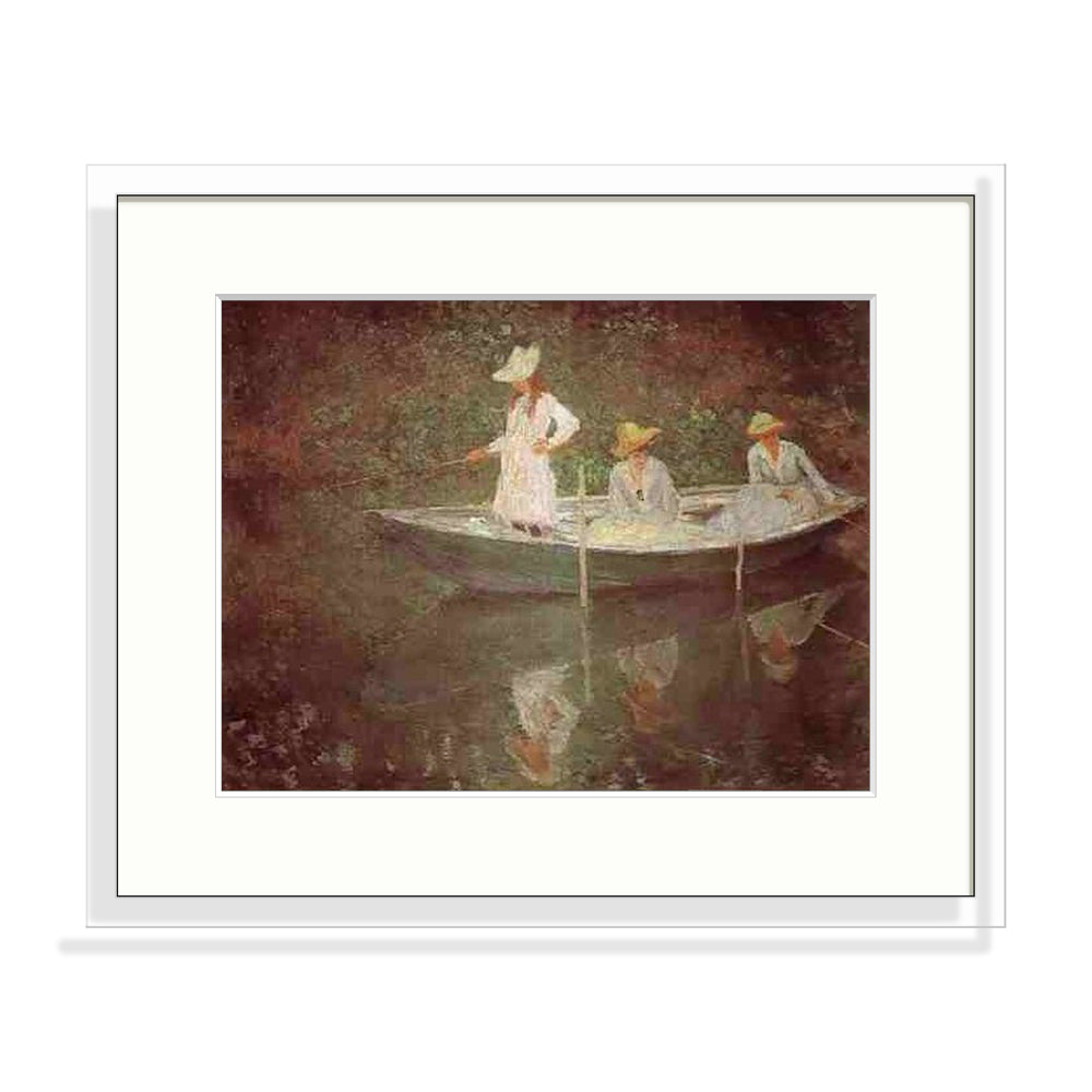 Monet - Barque à Giverny Le Cadre Décoration intérieure Tableaux cadre bois affiche poster oeuvre d'art rapport qualité prix pas cher peintre célèbre