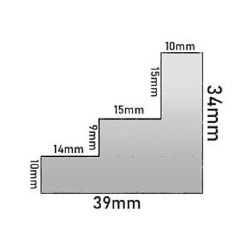 Caisse Escalier - Blanc lisse - 1cm