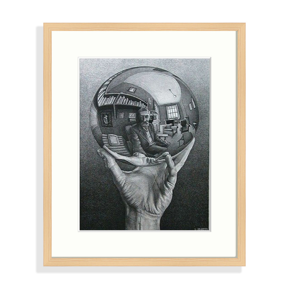 Escher - La Sphère Le Cadre Décoration intérieure Tableaux cadre bois affiche poster oeuvre d'art rapport qualité prix pas cher peintre célèbre