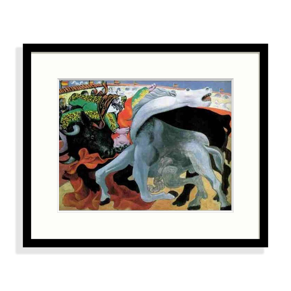 Picasso - Corrida, La mort du torero Le Cadre Décoration intérieure Tableaux cadre bois affiche poster oeuvre d'art rapport qualité prix pas cher peintre célèbre