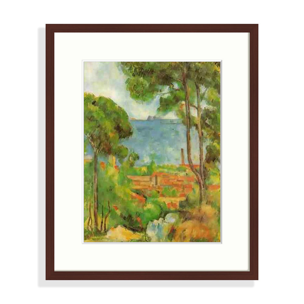 Cézanne - L'estaque Le Cadre Décoration intérieure Tableaux cadre bois affiche poster oeuvre d'art rapport qualité prix pas cher peintre célèbre