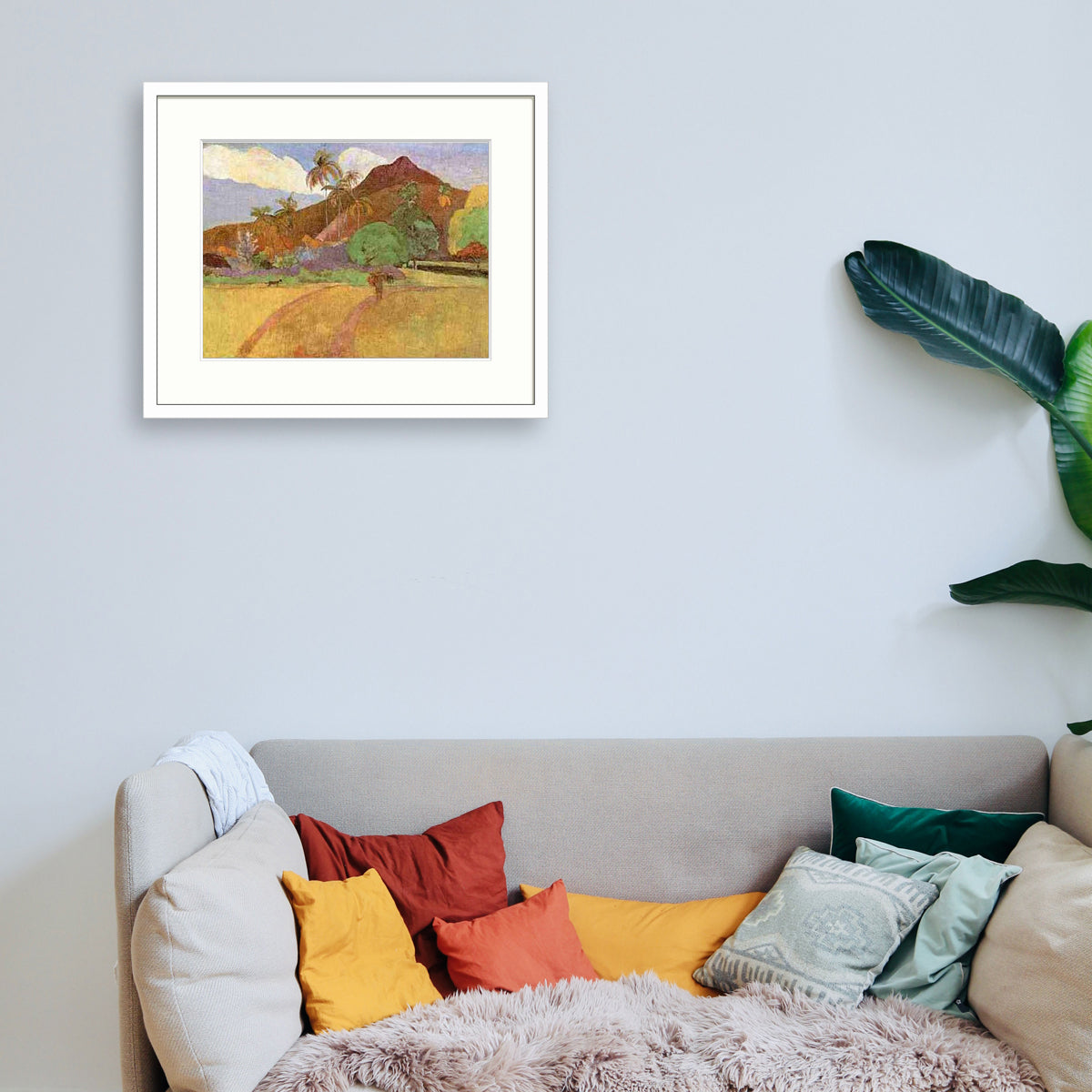 Gauguin - Paysage tahitien Le Cadre Décoration intérieure Tableaux cadre bois affiche poster oeuvre d'art rapport qualité prix pas cher peintre célèbre