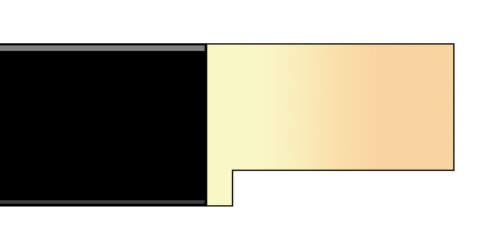 Cadre noir - 2x3,5cm - Sur-Mesure