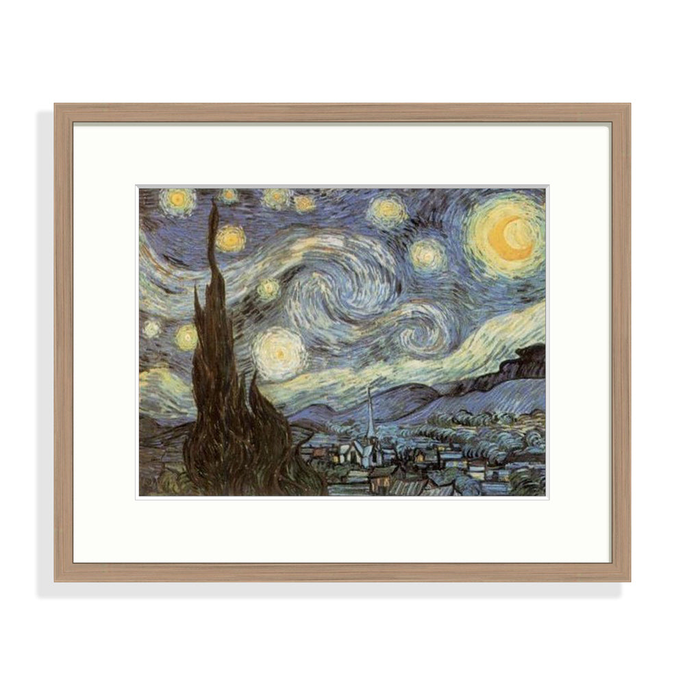 Van Gogh - Nuit étoilée Le Cadre Décoration intérieure Tableaux cadre bois affiche poster oeuvre d'art rapport qualité prix pas cher peintre célèbre